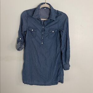 Old Navy Light Blue Denim Button-Up Dress